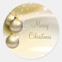 Gold Christmas Balls on Gold Stickers