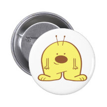 Gold Chubby Alien Button