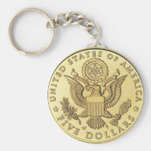 Gold Coin Key Chain