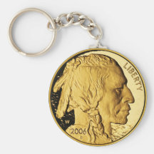 Gold Coin Keychain