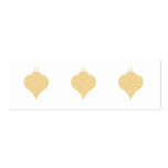 Gold Colour Christmas Bauble Design. Business Card Template