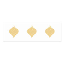 Gold Colour Christmas Bauble Design. Business Card Template