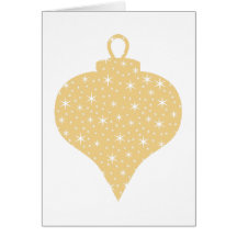 Gold Colour Christmas Bauble Design. Cards