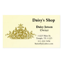 Gold & Cream Baroque Business Card