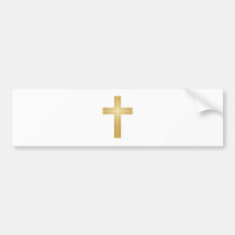 Gold Cross/Easter Bumper Sticker