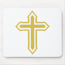 Gold Cross Mouse Pads