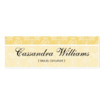 Gold Damask Beauty Micro Mini Business Cards