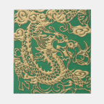 Gold Dragon on Pine Green Leather Texture notepads