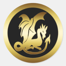 GOLD DRAGON STICKERS