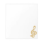 Gold Dragon treble clef Custom Notepad