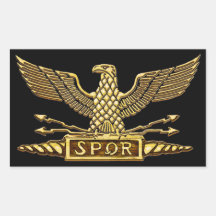 Gold Eagle of Roman Republic Rectangle Stickers