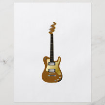 Gold electric guitar fizzle headstock custom flyer