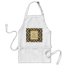 Gold Embossed Lace Aprons