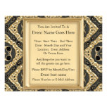 Gold Embossed Lace Invitations