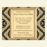 Gold Embossed Lace invitations