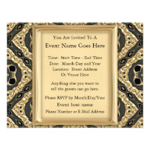 Gold Embossed Lace Invitations