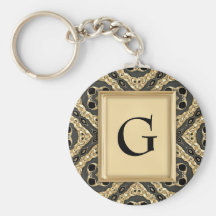 Gold Embossed Lace Keychains