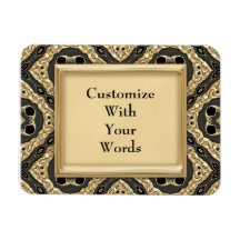 Gold Embossed Lace Magnet