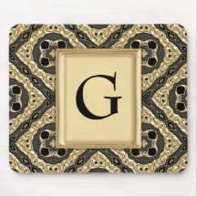 Gold Embossed Lace Mouse Mat