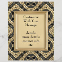Gold Embossed Lace Personalised Flyer