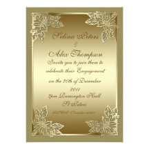 Gold Engagement Invitation 2