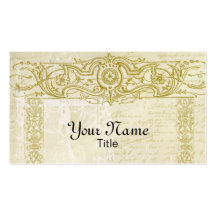 Gold Filigree Elegant Business Cards