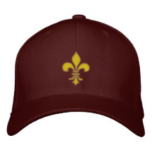 Gold Fleur de lis Embroidered Hat