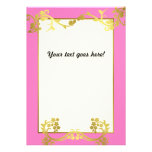 Gold flower ornament custom announcements