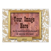 Gold Frame Custom Greeting Card