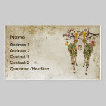 Gold Giraffes Cherry Blossom Business Card/Tag business cards
