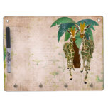 Gold Giraffes Tropical White Dry Erase Board