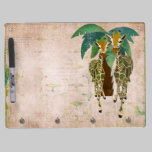Gold Giraffes Tropical White Dry Erase Board dry erase boards