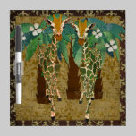 Gold Giraffes Tropicana Dry Erase Board dry erase boards