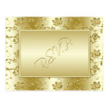 Gold Glitter RSVP Postcard (Will NOT fit with Sq.)