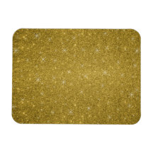 Gold glitter stars rectangular magnets