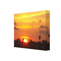 Gold glow sunset gallery wrap canvas