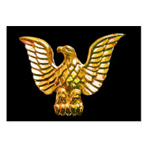 Gold, Golden Eagle on Black Background Business Card Template
