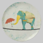 Gold Graceful Elephant Plate plates