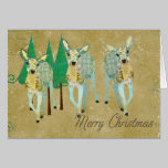 Gold & Green Dearest Deer Christmas Card cards