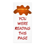 Gold Happy New Year Bookmark Template Full Colour Rack Card