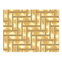 Gold Herringbone Postcards