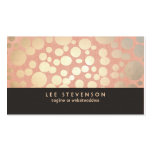 Gold Leaf Circles Makeup Artist Peach Linen Look Business Card Template