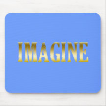 Gold Letters Imagine on T-shirts, Mugs, Gifts Mouse Mats