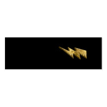 Gold Lightning Bolt Profile Card Business Card