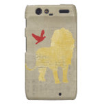 Gold Lion Silhouette Case Motorola Droid RAZR Cover