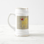 Gold Lion Silhouette Stein mugs