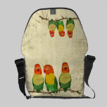 Gold Love Birds Messenger Bag messenger bags