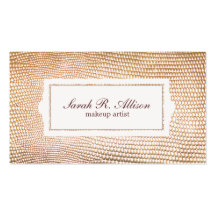 Gold Makeup Artist Business Card