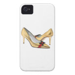 Gold Metallic with Red Crocodile iPhone 4 Cover
