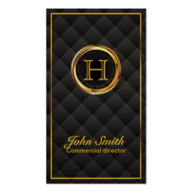 Gold Monogram Commercial Director Business Card